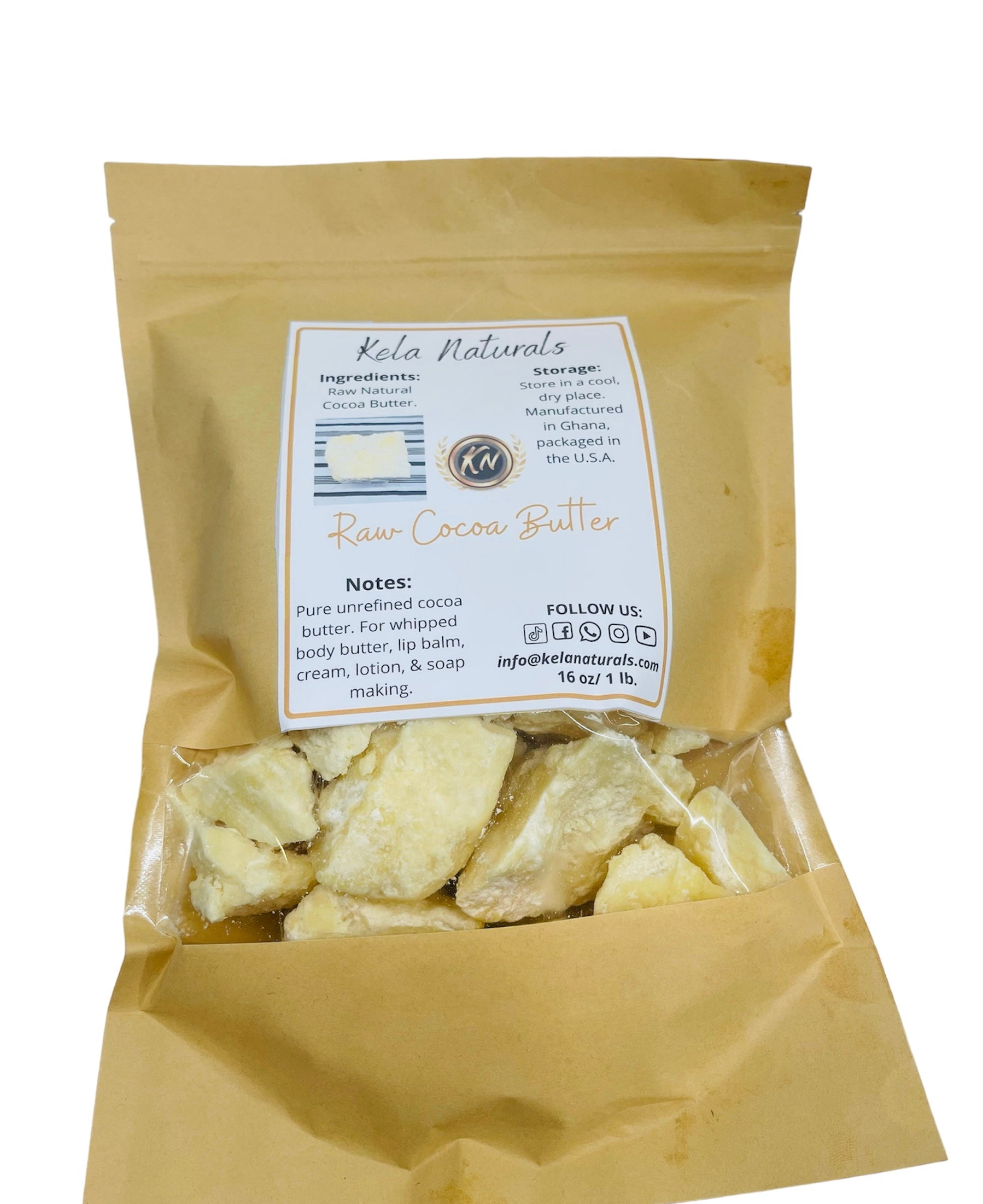 Raw unrefined Cocoa Butter Fresh from Ghana