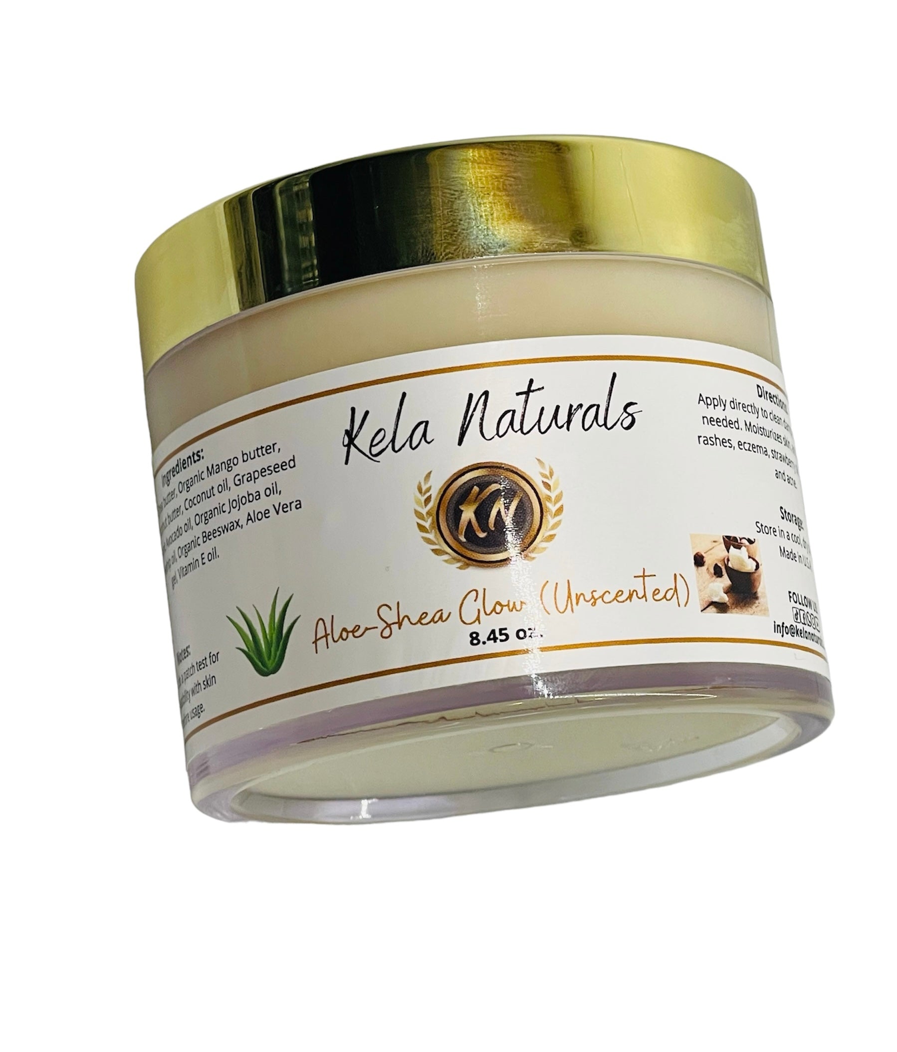Aloe Shea Glow Body Butter  (Unscented/fragrance-free)