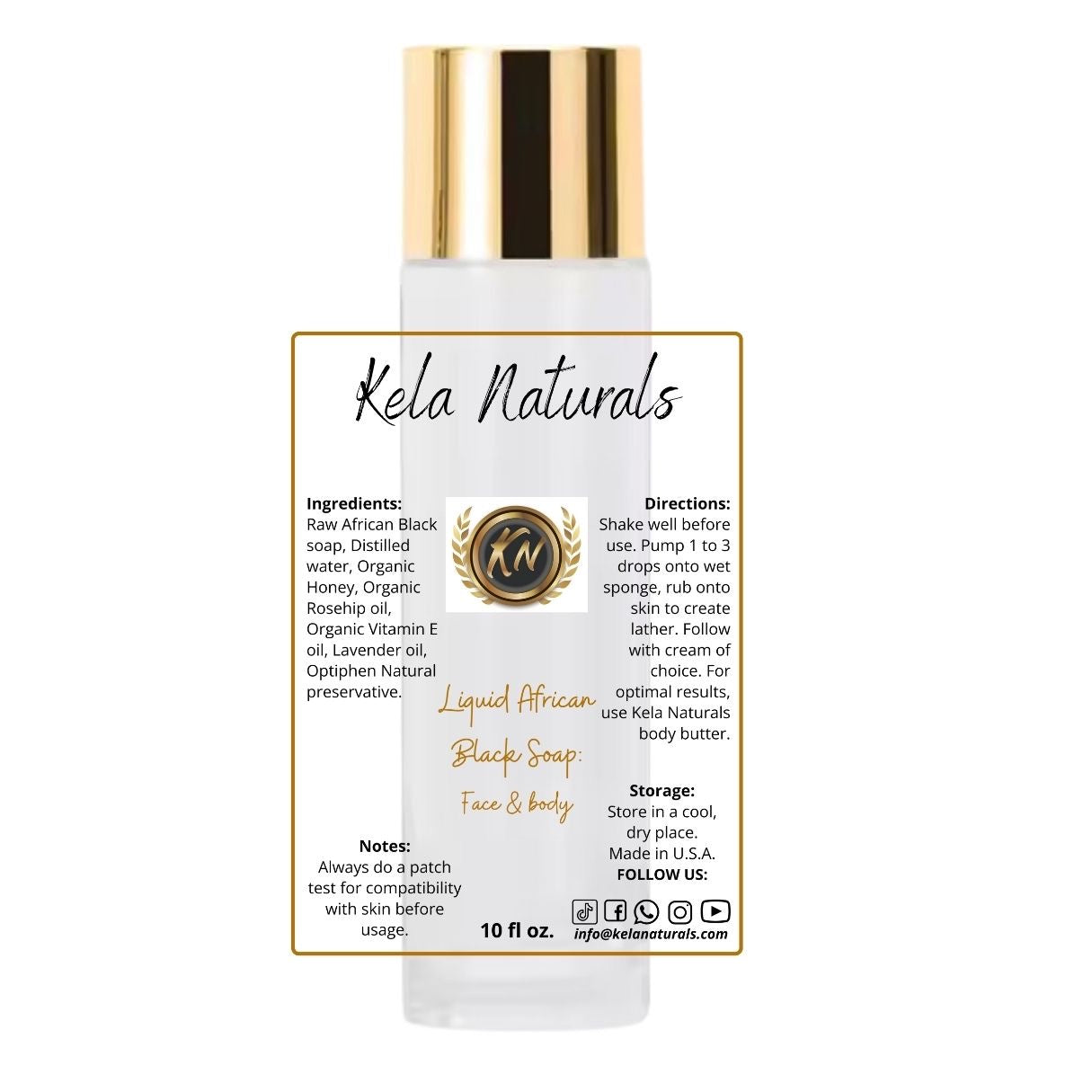 Liquid African Black Soap(Head to Toe)