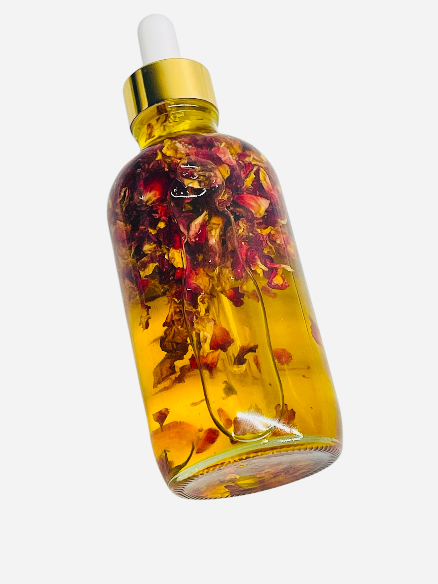Organic 4oz Rose Glow Body oil Moisturizing Rose Scent blend of Rose Geranium and Geranium