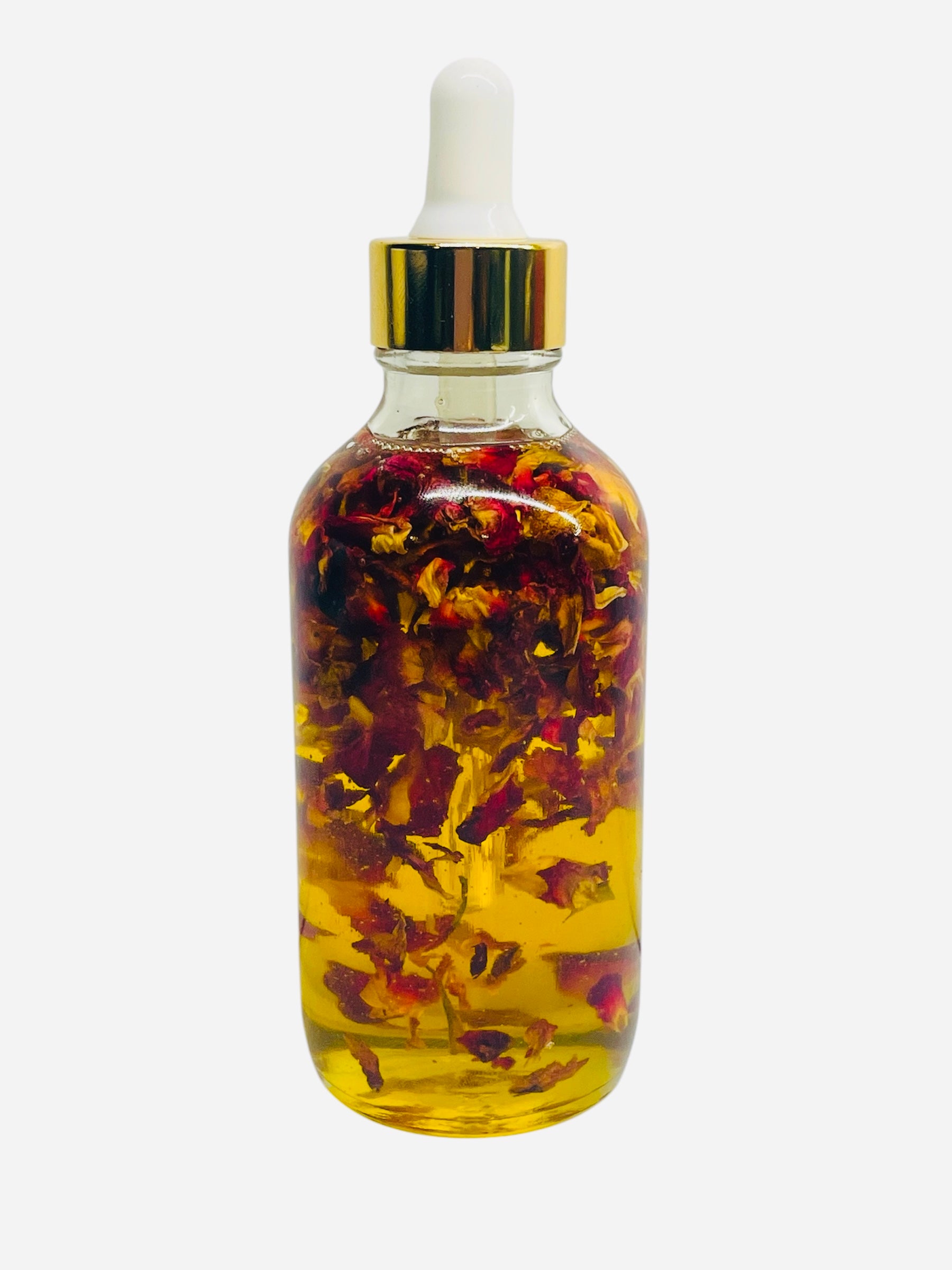 Organic 4oz Rose Glow Body oil Moisturizing Rose Scent blend of Rose Geranium and Geranium