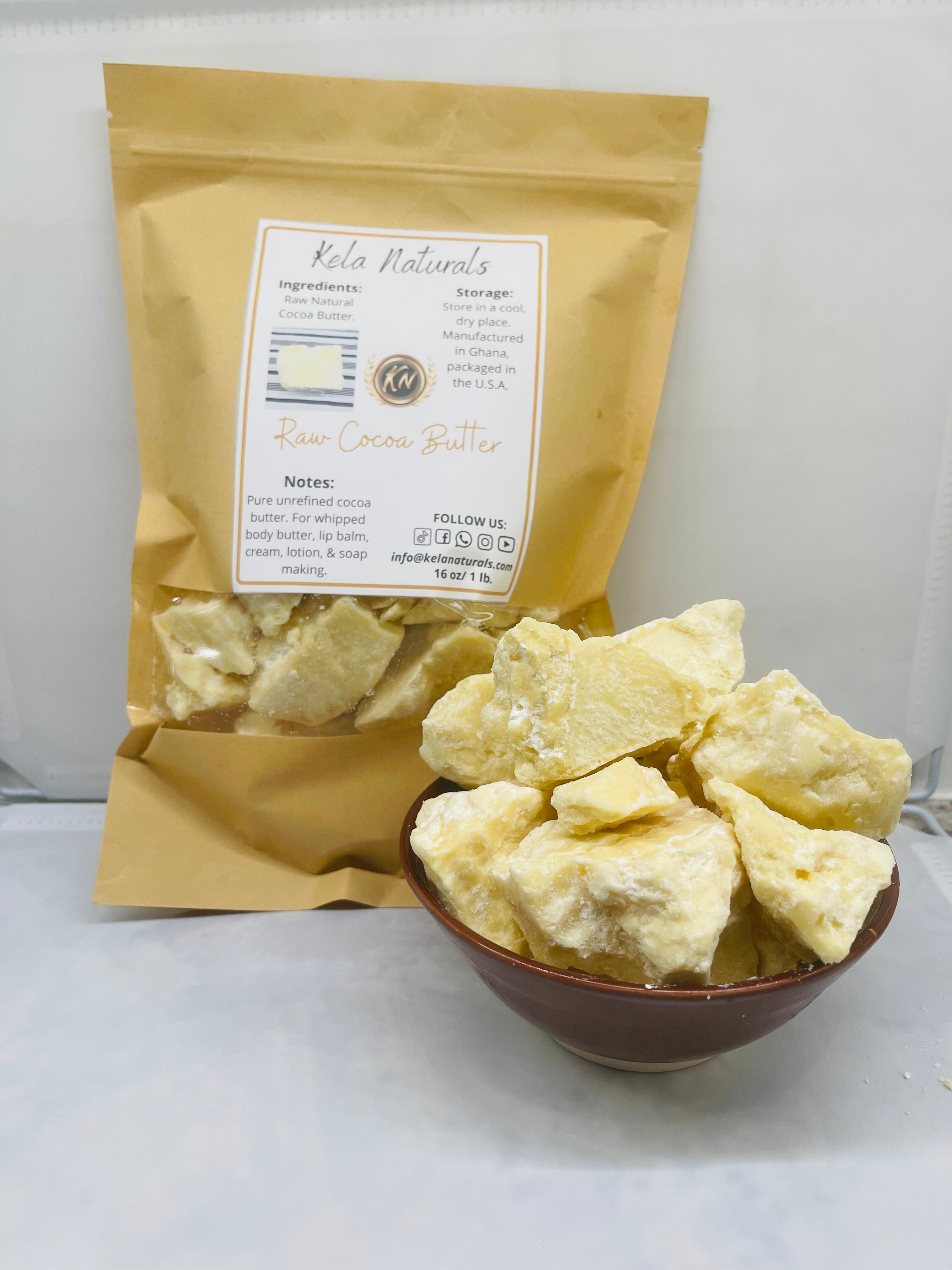 Raw  unrefined Cocoa Butter Fresh from Ghana