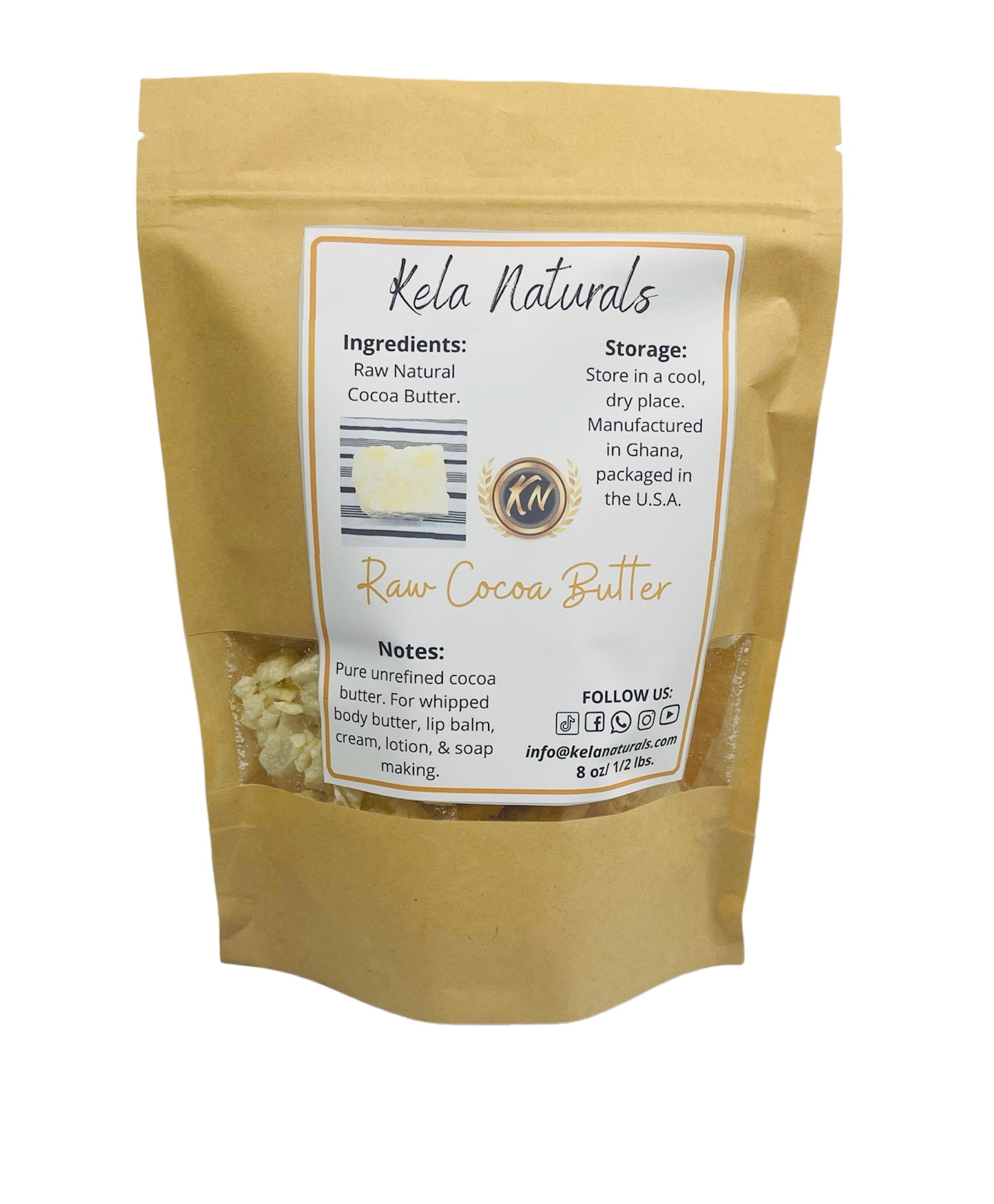 Raw unrefined Cocoa Butter Fresh from Ghana
