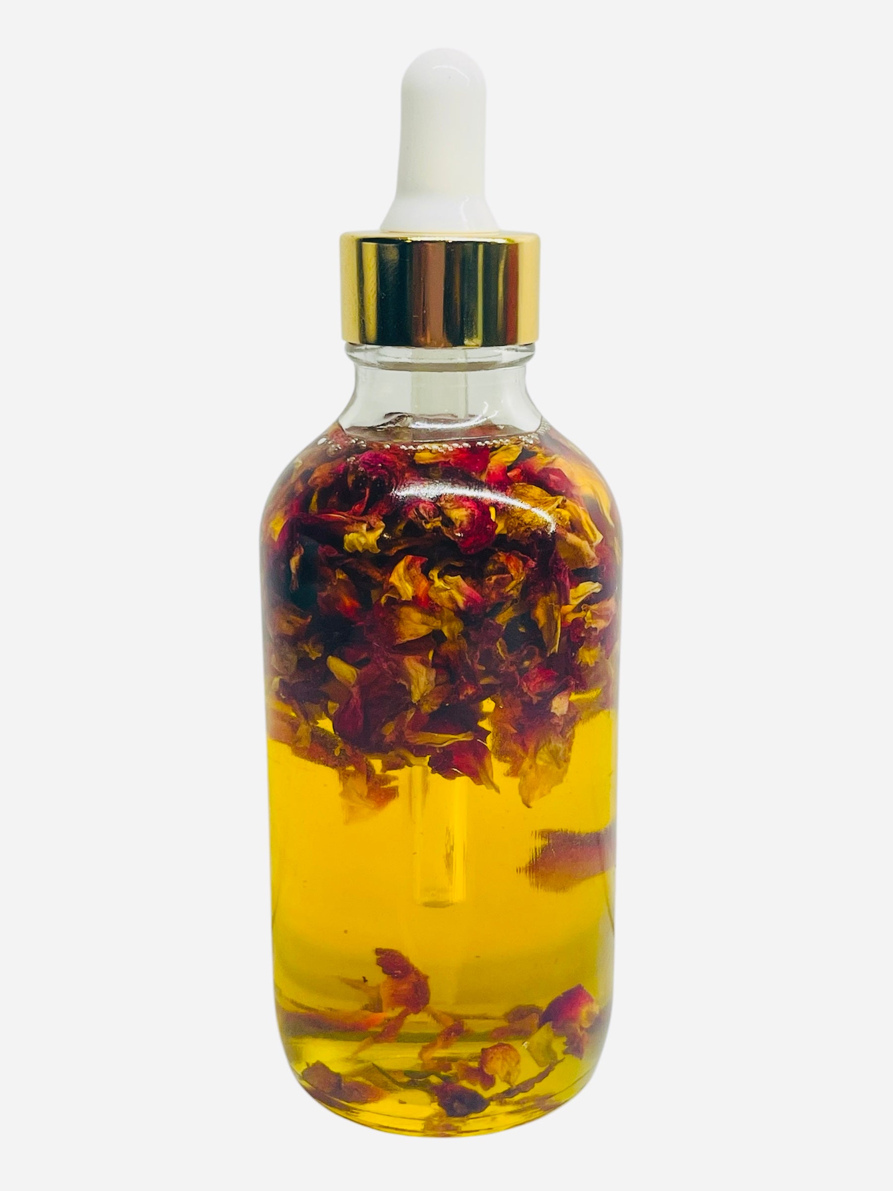 Organic 4oz Rose Glow Body oil Moisturizing Rose Scent blend of Rose Geranium and Geranium