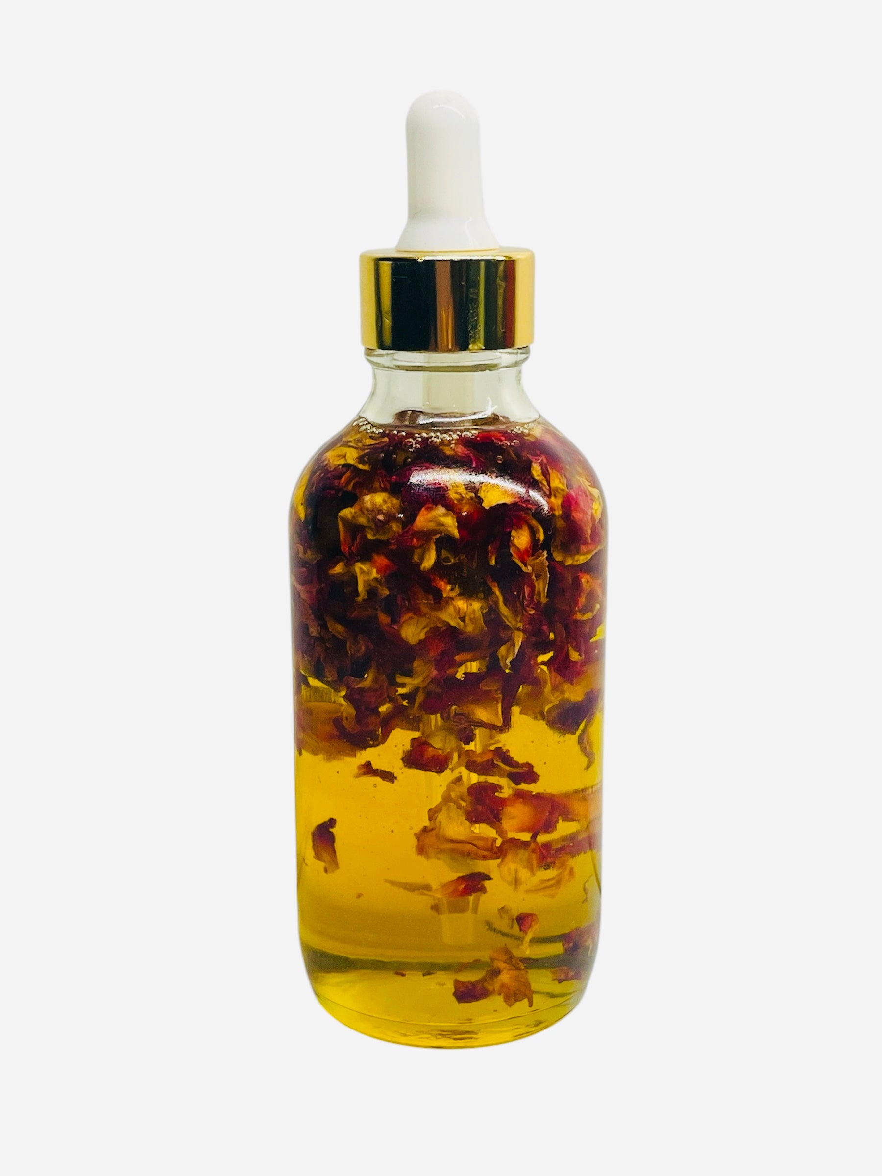 Organic 4oz Rose Glow Body oil Moisturizing Rose Scent blend of Rose Geranium and Geranium