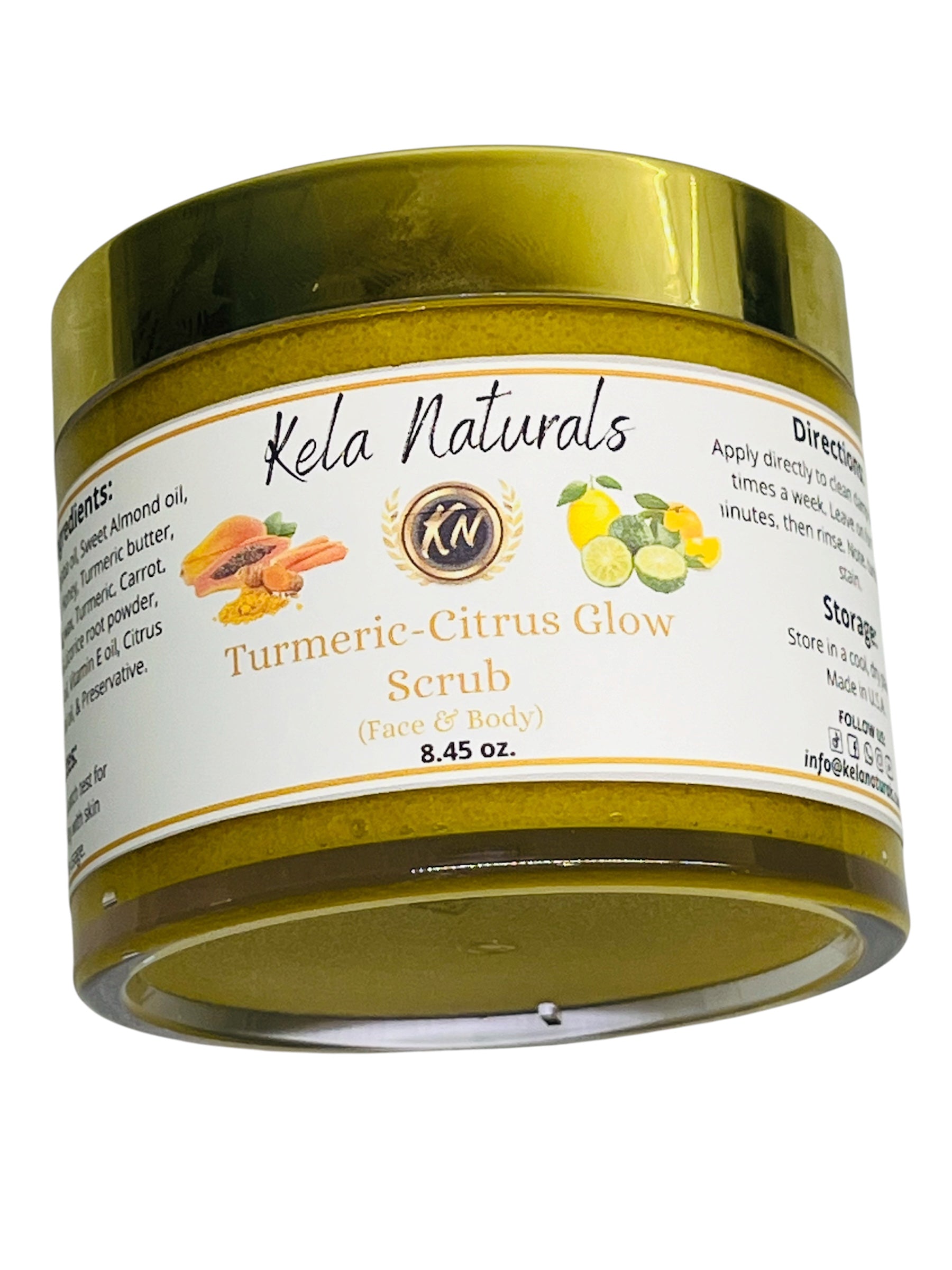 Turmeric Papaya Citrus Glow Scrub(Face & Body)dark spots and hyperpigmentation