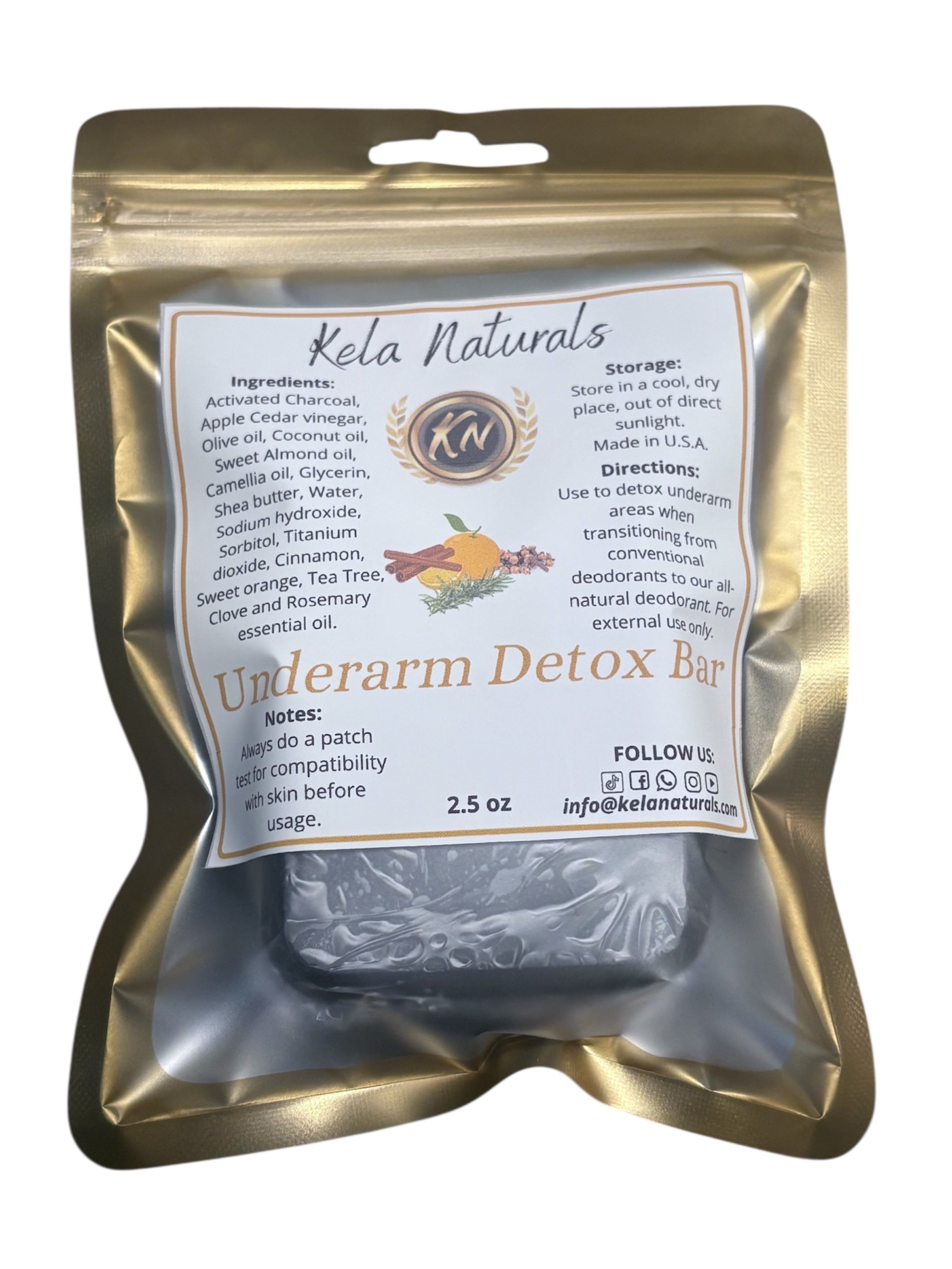 Underarms  Detox and Body Cleansing bar Sample 2.5oz