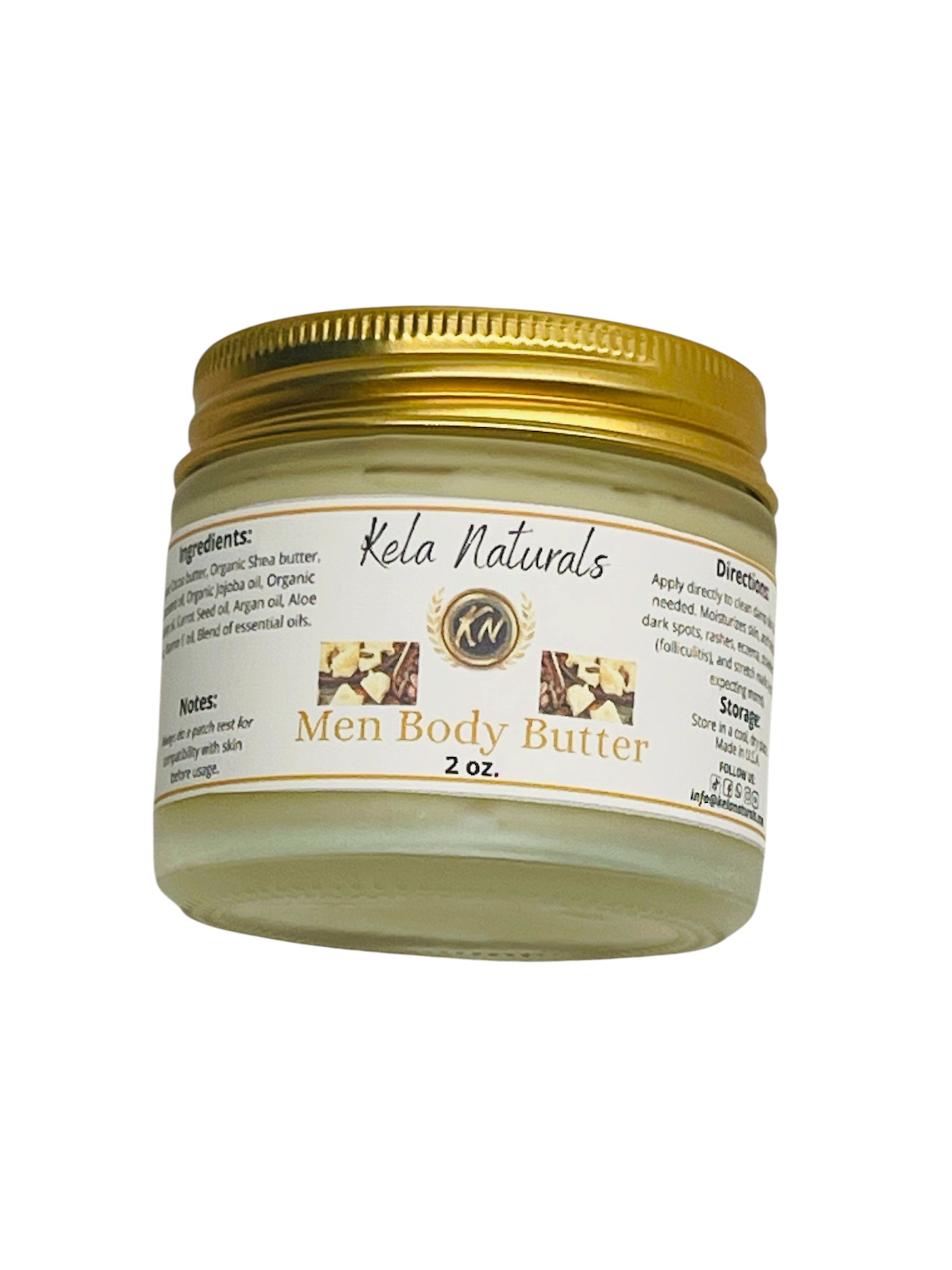 Men Body Butter made with Cocoa butter, Shea Butter Aloe Vera and more