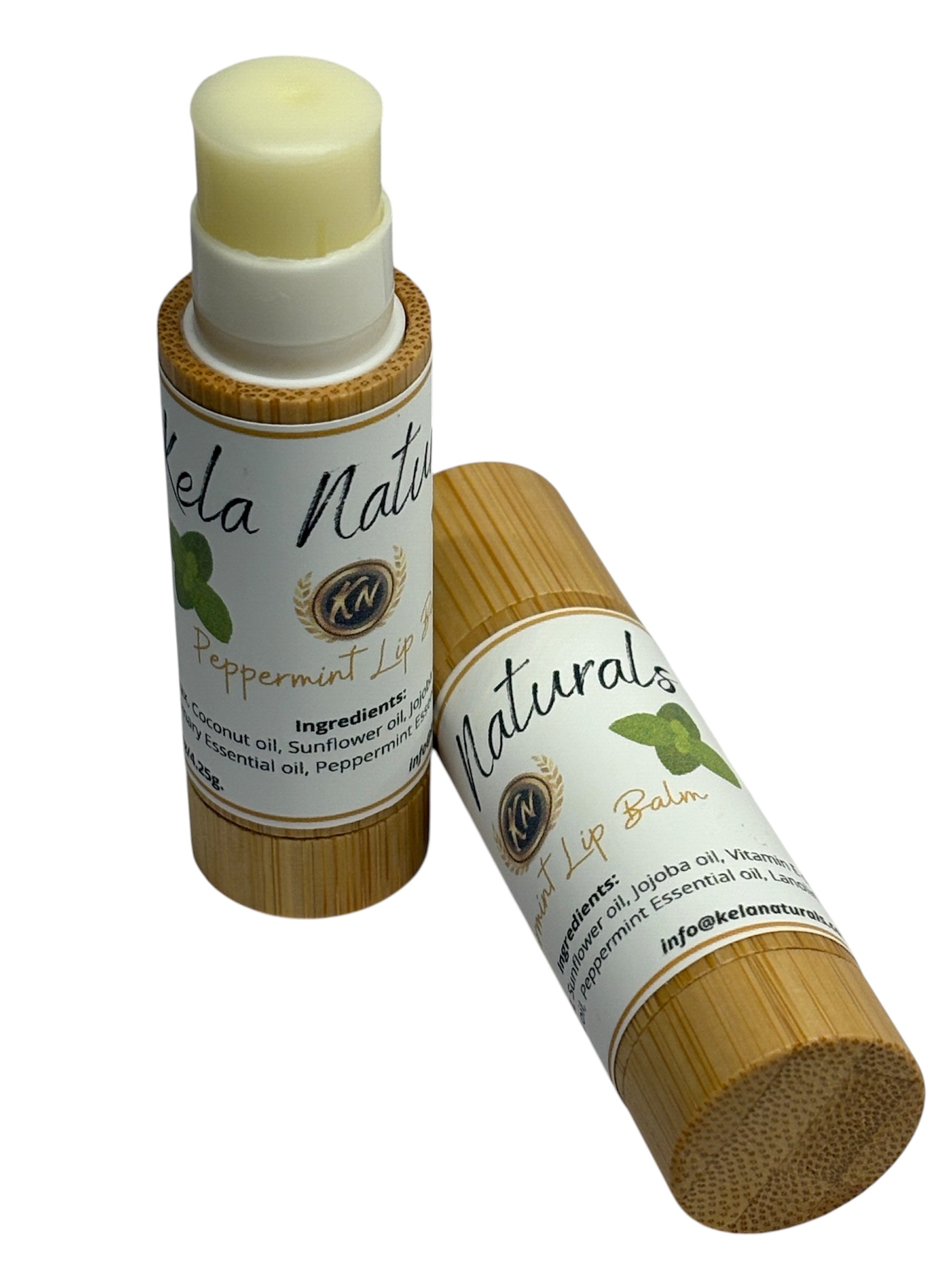 2 set Naturally made lip balm Peppermint and pineapple